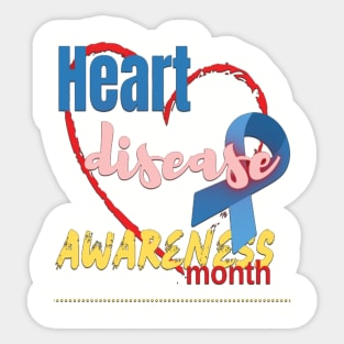 Heart disease awareness month Sticker